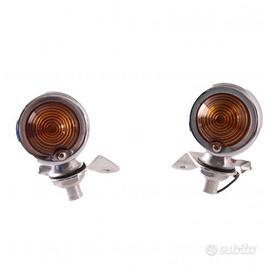 Coppia fanali per moto custom vetro arancione