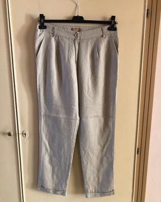 Pantaloni lino donna NUOVI beige Camaieu
