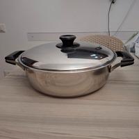 pentola  con coperchio acciaio inox IMCO waterless
