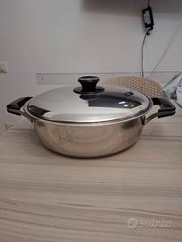 pentola  con coperchio acciaio inox IMCO waterless