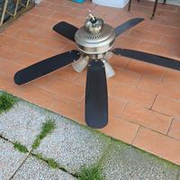 lampadario con 5 ventole e 3 luci 