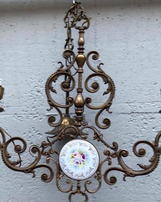 Applique neoclassica con medaglione in porcellana 