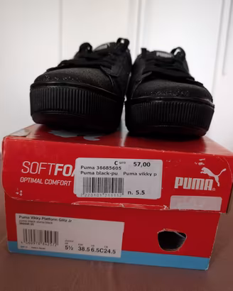 Scarpe Puma nere glitter da donna (38.5)