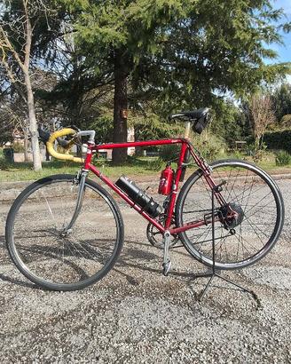 Bici da corsa d’epoca acciaio + kit elettrico