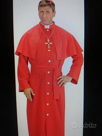 Costume Carnevale Adulto Uomo Cardinale Rosso