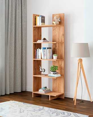 Scaffale alto in legno