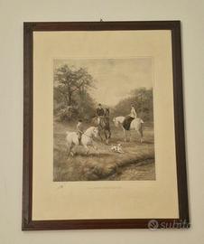 Stampa D'Epoca Intitolata "La Leçon d'Équitation"