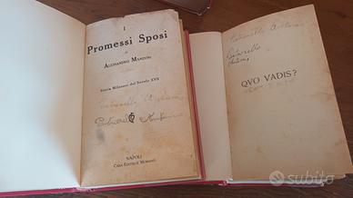 libri antichi quo vadis e i promessi sposi
