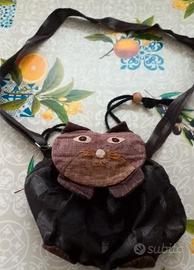 Borsa Gatto Stoffa Boho - Secchiello Kawaii