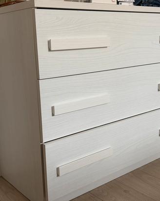Cassettiera/Como’ bianco legno