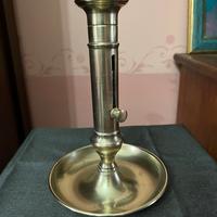 Portacandela antico raro in ottone
