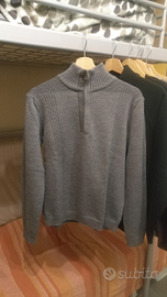 Trussardi pullover stile favonio mezza zip maglion