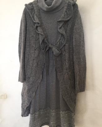 Vestito e cardigan FRACOMINA bambina taglia L