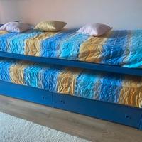 Letto singolo con secondo letto estraibile