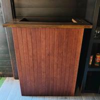 Bancone legno Cocktail Bar artigianale smontabile