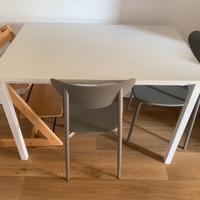 Tavolo rettangolare allungabile bianco