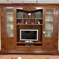 PARETE ATTREZZATA CLASSICA, LIBRERIA, PORTA TV
