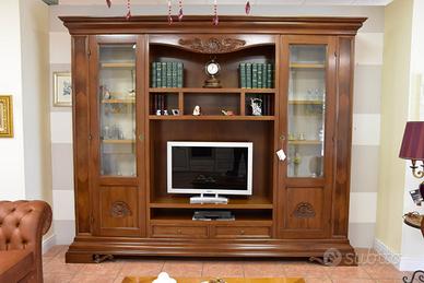 PARETE ATTREZZATA CLASSICA, LIBRERIA, PORTA TV