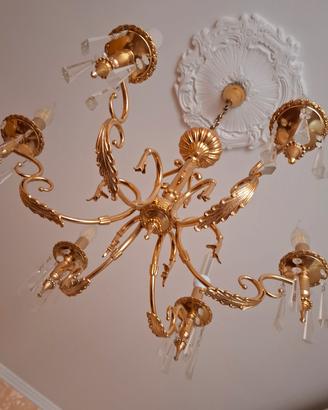lampadario in ottone 