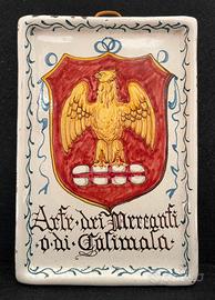 Targa Maiolica Arte Mercanti Calimala Firenze