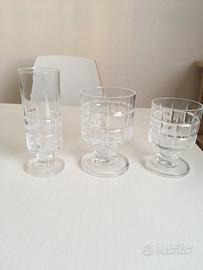 Bicchieri cristallo servizio da 12, anni 60/70