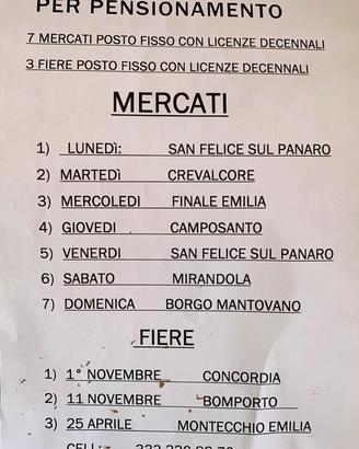 Mercati e fiere