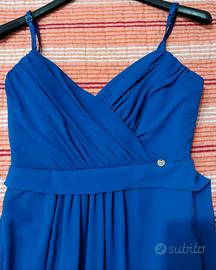vestito lungo  blu elettrico elegante