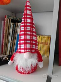 Gnomo Natale con luce a led 
