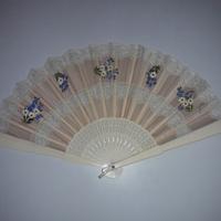 Ventagli dipinti a mano, tessuto e plastica, 15 l'