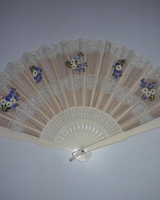 Ventagli dipinti a mano, tessuto e plastica, 15 l'