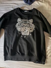 Felpa Kenzo Paris Tiger Ricamata Nera