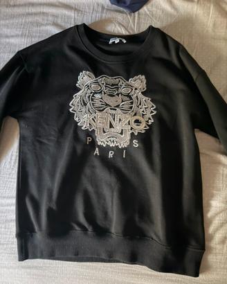 Felpa Kenzo Paris Tiger Ricamata Nera
