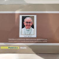 Francobollo celebrativo di Papa Francesco