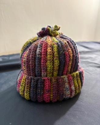 Cappello neonato multicolore - lana e acrilico