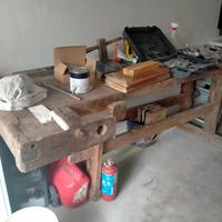 tavolo da falegname da restaurare