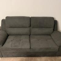 Divano 3 posti grigio scuro modello Loto