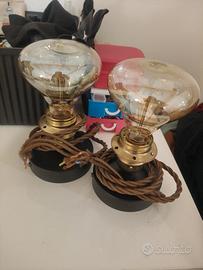 Coppia di Lampade steampunk Industrial 