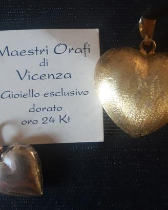 Ciondoli cuore, in argento