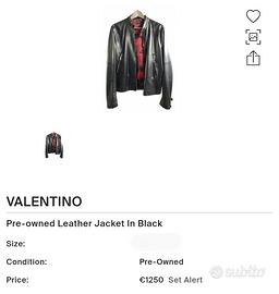 giacca in pelle Valentino