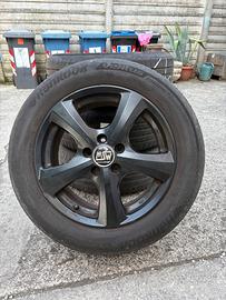 4 cerchi in lega MSW + 4 gomme hankook