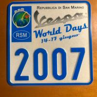 Placca vespa world 2007