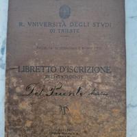 Regia Università di Trieste Libretto Universitario