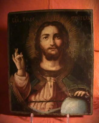 ICONA RUSSA "CRISTO PANTOCRATORE"  (ca. 1790–1820)