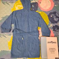 Accappatoio Pompea unisex blu 12/14 anni