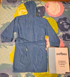 Accappatoio Pompea unisex blu 12/14 anni