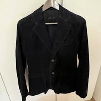 Giacca nera in velluto a coste Sisley