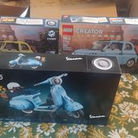 LEGO Fiat 500 Gialla, Blu, Vespa 1960s 125 e Rossa