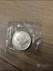 Dollaro canadese argento puro 999