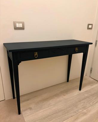 consolle mobile ingresso con cassetti verde scuro 