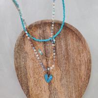 Collana 3 fili turchese